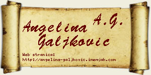 Angelina Galjković vizit kartica